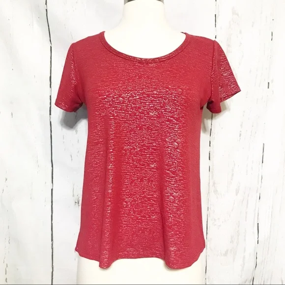 LuLaRoe | Silver Sparkle Elegant Classic Tee - Picture 1 of 5